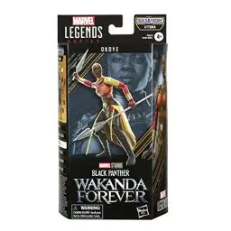 Produktbild: Marvel Hasbro Legends Series Black Panther Wakanda Forever, 15 cm große Okoye Figur, 2 Accessoires, 1 Build-A-Figure Element