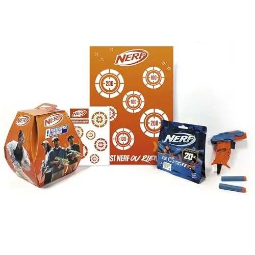 Produktbild: Hasbro Überraschungsbox Nerf mit einem Blaster, Darts, Stickern und Poster, ab 8 Jahren