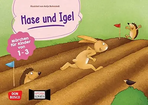 Produktbild: Hase und Igel. Kamishibai Bildkartenset: Märchen für Kinder von 1-3. Das beliebte Brüder-Grimm-Märchen für das Erzähltheater: mit den Jüngsten in die ... Erzähltheater mit Kindern unter drei Jahren)