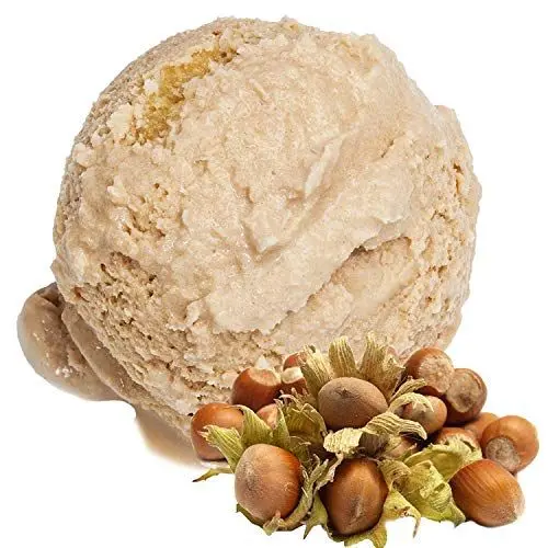 Produktbild: Haselnuss Geschmack Eispulver VEGAN - OHNE ZUCKER - LAKTOSEFREI - GLUTENFREI - FETTARM, auch für Diabetiker Milcheis Softeispulver Speiseeispulver Gino Gelati (Haselnuss, 1 kg)