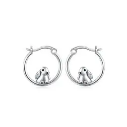 Produktbild: Hasen Ohrringe Creolen Damen Silber 925 Hase Ohrringe Tier Bunny Ohrringe Kreolen Hasen Schmuck Muttertags Geschenke Ostern für Mädchen Kinder Tochter