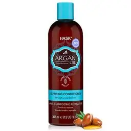 Produktbild: HASK Regenerierender Conditioner mit Arganöl – für alle Haartypen, farbsicher, glutenfrei, ohne Sulfate, ohne Parabene, tierversuchsfrei – 355 ml