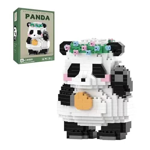Produktbild: HASLED Mini Tiere Bausteine, 529 Stücke Panda Bausteine, Panda Geschenk, Kreativ-Bausteine, Konstruktionsspielzeug, Mini Blocks Geeignet für Erwachsene und Kinder