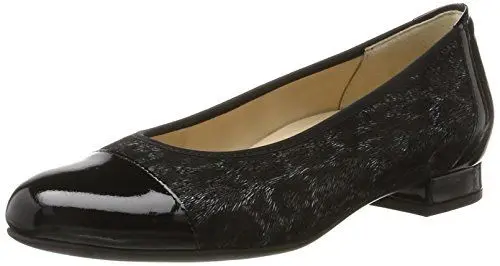 Produktbild: Hassia Damen Fermo, Weite G Geschlossene Ballerinas, Grau (Antrazit/Schwarz), 37 EU (4 UK)