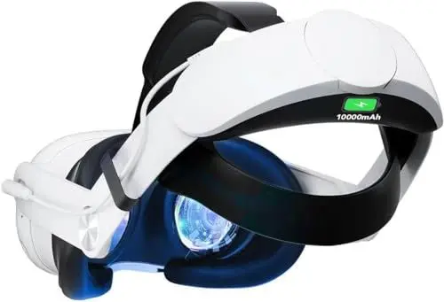 Produktbild: HATALKIN VR Headstrap Akku Kompatibel mit Meta Quest 3 Zubehör,mit 10000 mAh Batterie Zubehör und Verstellbares, Leichtes als Ersatz Headstrap,Verstellbarer Schnell Aufladbare für Meta Quest 3.