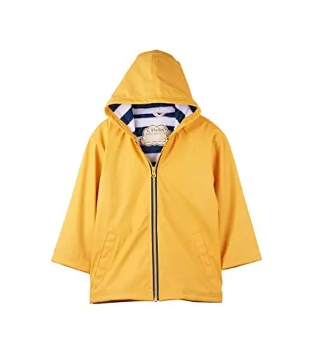 Produktbild: Hatley Jungen Regenjacke mit Reißverschluss Zip-Up Splash Jacket Regenmantel, Gelb (klassisch gelb/Marineblau), 3 Jahre