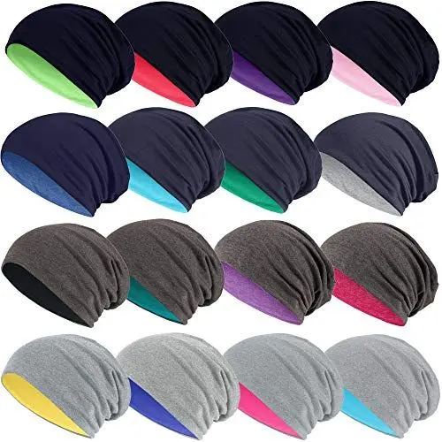 Produktbild: Hatstar 2in1 Reversible Unisex Beanie | Damen und Herren Mütze | Übergangsmütze für Frühling und Sommer | SoftTouch Poly - Baumwolle | leicht & weich (2 in 1 dunkelgrau/hellgrau)