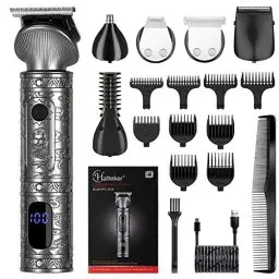 Produktbild: Hatteker Haarschneidemaschine Set Haarschneider Pflegesets Barttrimmer Bartschneider Herren T-förmiger Trimmerkopf T-blade , Nasentrimmer Body Trimmer Präzisionstrimmer Elektrisch Rasierer