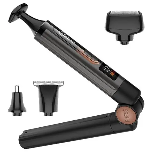 Produktbild: Hatteker Herren-Rückenrasierer Körpertrimmer Elektrischer Body Groomer Gesichts-, Arm-, Kinn-Barttrimmer Schnurloser Haarschneidemaschine mit verstellbarer Verlängerung Handel Wasserdicht