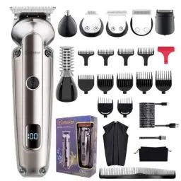 Produktbild: Hatteker Herren Haarschneidemaschine All-in-1 Bartschneider Profi Haarschneider Herren Präzisionstrimmer Barttrimmer Rasierer T-förmiger Trimmer Nasenhaartrimmer Körperhaartrimmer Wasserdicht