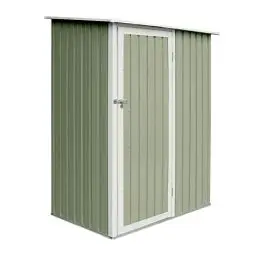 Produktbild: HATTORO P80 Geräteschrank Geräteschuppen Metall-Schrank Metall-Schuppen Garten-Schrank 130 x 80 x 186 cm - grau oder grün (Hellgrün)