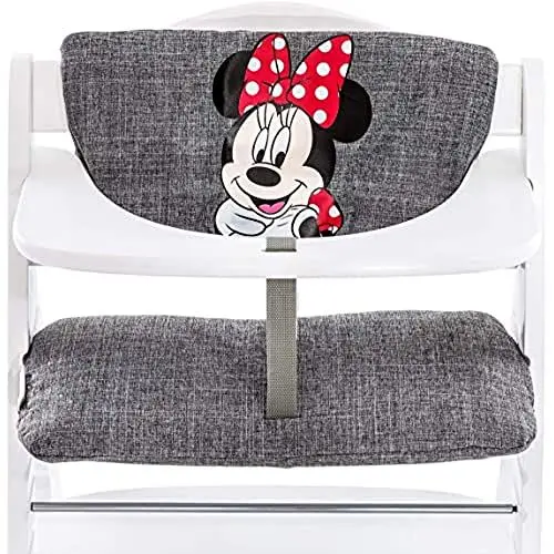 Produktbild: hauck Disney Sitzkissen Kompatibel mit Alpha+, Beta+ und Arketa Holzhochstuhl Highchair Pad Deluxe, Einfache Befestigung mit Klettverschluss, Maschinenwaschbar (Minnie Grey)
