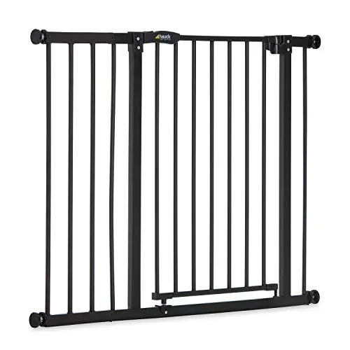 Produktbild: Hauck Treppenschutzgitter / Türschutzgitter Close N Stop incl. 21 cm Verlängerung, für Breiten 96 - 101 cm, ohne Bohren, Einhändiges Öffnen, Beidseitig Schwenkbar, Metall, Schwarz