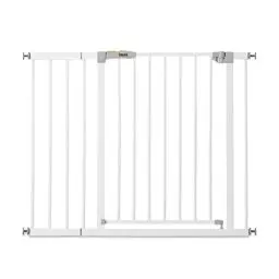 Produktbild: hauck Treppenschutzgitter / Türschutzgitter Open N Stop KD mit 21 cm Verlängerung für Breiten 96 - 101 cm, ohne Bohren, 0-24 Monate, Einhändiges Öffnen, Beidseitig Schwenkbar, Metall (White)