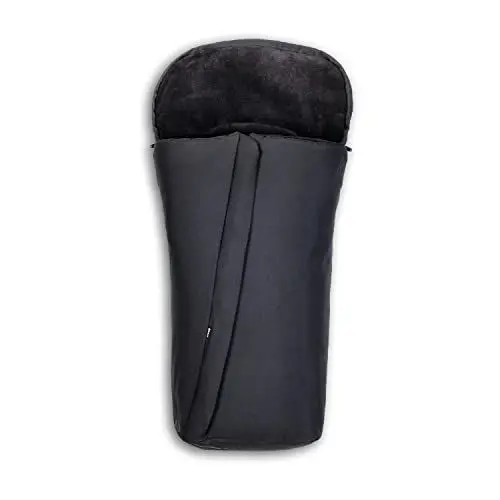 Produktbild: hauck Universal Fußsack für Buggys, Kinderwagen & Fahrradanhänger, Warm mit Fleece Innenfutter, Anti-Rutsch, 2 Wege Reißverschluss, Kapuze, Waschbar & Faltbar (Schwarz)