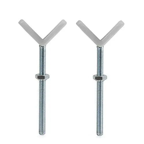 Produktbild: hauck Y Spindel zur Befestigung von Tür- & Treppenschutzgitter an runde Geländer, 7,3 cm Gewindelänge, 10 cm Durchmesser, Kompatibel mit Clear Step Autoclose 2, Clear Step 2, Open N Stop 2 (White)