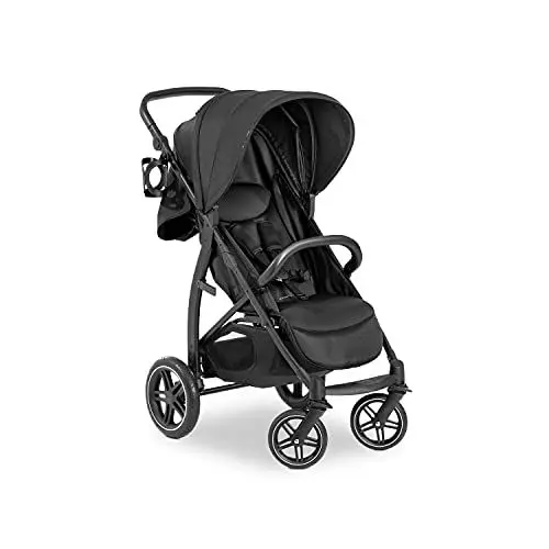 Produktbild: hauck Rapid 4D, Schwarz - Kinderbuggy mit Liegefunktion ab Geburt bis 22 kg - UV Schutz 50+ - Klein Zusammenklappbar - Höhenverstellbarer Schieber mit Getränkehalter - Pannensichere Gummi Räder