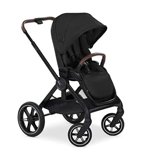 Produktbild: hauck Kinderwagen mit Beindecke Walk N Care ab Geburt bis 22 kg mit Liegefunktion, Becherhalter, Sitz Wendbar & Höhenverstellbar, Gummireifen, Teleskopgriff, UPF 50+, Zusammenklappbar (Black)