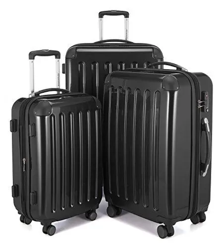 Produktbild: HAUPTSTADTKOFFER Alex - 3er Kofferset, TSA, Trolley-Set, Rollkoffer, Reisekoffer, (S, M & L), Schwarz
