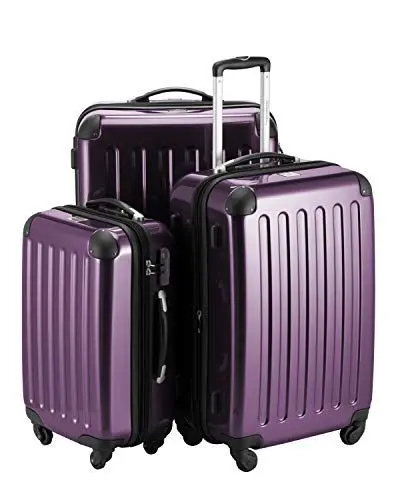 Produktbild: HAUPTSTADTKOFFER Alex - 3er Kofferset, Trolley-Set, Rollkoffer, Reisekoffer, (S, M & L), Aubergine