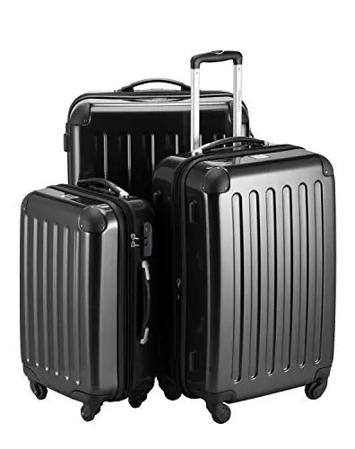 Produktbild: HAUPTSTADTKOFFER Alex - 3er Kofferset, Trolley-Set, Rollkoffer, Reisekoffer, (S, M & L), Schwarz