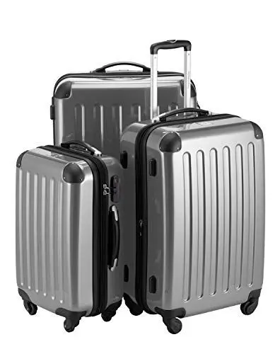 Produktbild: HAUPTSTADTKOFFER Alex - 3er Kofferset, Trolley-Set, Rollkoffer, Reisekoffer, (S, M & L), Silber