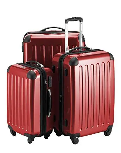 Produktbild: HAUPTSTADTKOFFER Alex - 3er Kofferset, Trolley-Set, Rollkoffer, Reisekoffer, (S, M & L), Rot