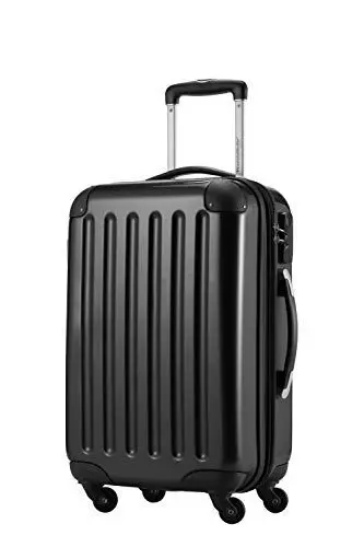 Produktbild: HAUPTSTADTKOFFER Alex - Handgepäck, 55 x 35 x 20 cm, 4 Rollen, 42 Liter, Reisekoffer, Hartschalenkoffer, Rollkoffer, Bordgepäck Koffer, erweiterbar, Schwarz
