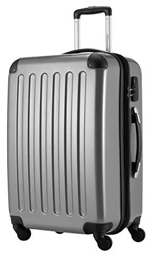 Produktbild: HAUPTSTADTKOFFER Alex - Mittelgroßer Hartschalenkoffer, 4 Rollen, Koffer, Trolley, Rollkoffer, Reisekoffer, Volumenerweiterung, 65 cm, 74 Liter, Silber