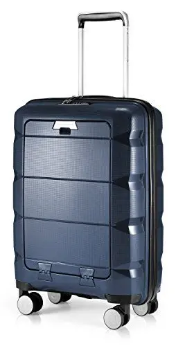 Produktbild: HAUPTSTADTKOFFER - Britz - Handgepäck mit Laptopfach Hartschalen-Koffer Trolley Rollkoffer Reisekoffer Erweiterbar, TSA, 4 Rollen, 55 cm, 34 Liter, Dunkelblau