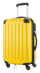 Produktbild: HAUPTSTADTKOFFER - SPREE - Handgepäck Hartschalen-Koffer Trolley Rollkoffer Reisekoffer, 4 Doppel-Rollen, 55 cm, 42 L, Gelb