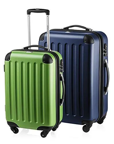 Produktbild: HAUPTSTADTKOFFER - Spree - 2er Koffer-Set Hartschale Matt, TSA, 55 / 65 cm, mit Volumenerweiterung, Apfelgrün-Dunkelblau