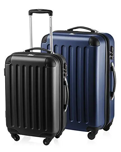 Produktbild: HAUPTSTADTKOFFER - Spree - 2er Koffer-Set Hartschale Matt, TSA, 55 / 65 cm, mit Volumenerweiterung, Schwarz-Dunkelblau