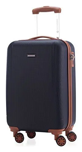 Produktbild: HAUPTSTADTKOFFER - Wannsee - Handgepäck Hartschalen-Koffer Trolley Rollkoffer Reisekoffer, TSA, 58 cm, 37 Liter, Dunkelblau/Braun