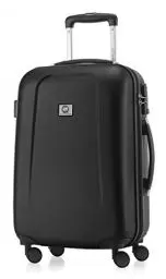 Produktbild: HAUPTSTADTKOFFER - Wedding - Handgepäck Koffer Kabinen Hartschalen-Koffer Trolley Rollkoffer Reisekoffer, TSA, Doppelrollen 55 cm, 42 Liter, Schwarz