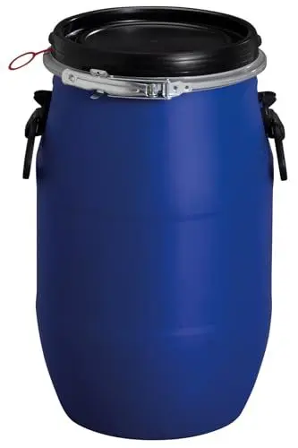 Produktbild: Graf Kunststoff Fass mit Deckel, Spannring und Tragegriffen, PE, 30 l
