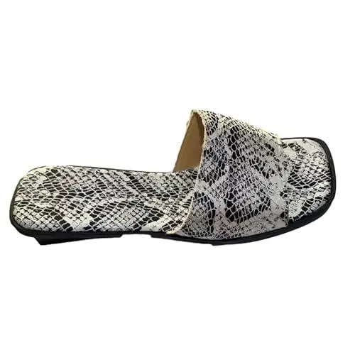Produktbild: Hausschuh Damen Flip Flop Damen Damen-Strandsandalen, Hohle lässige Hausschuhe, Flache Schuhe, Retro-Sandalen Hausschuh Damen Flip Flop DamenBadelatschen Damen 36 Sandalen Damen Beige (Grey, 40)