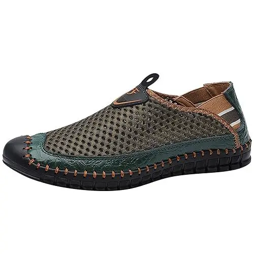 Produktbild: Hausschuhe 40 Dusch- & Badeschuhe FüR Herren Herrenschuhe Mesh-Schuhe Freizeit-Sportschuhe sind in Sommerschuhen atmungsaktiv Goldene Schuhe Schuhe Fitnessstudio Damen (Green, 39)