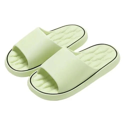 Produktbild: Hausschuhe Aus Filz Hohl Casual Hausschuhe Flache Schuhe Sandalen Filzpantoffeln Mit Filzsohle (Green, 40)