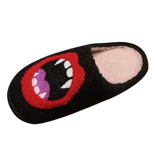 Produktbild: Hausschuhe Damen Herren Slippers Warme Drinnen Pantoffeln Gefüttert Slipper Winter Bequeme Hausschuh Plüschhausschuh Gepolsterte Flauschige Warme Slippers Lustige