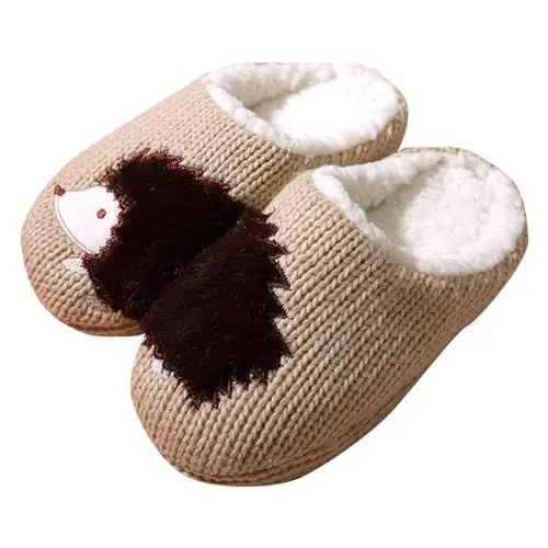 Produktbild: Hausschuhe Fuer Zuhause Hausschuhe Breit Pantoletten Damen Weite H Filz Hausschuhe mit Motiv House Slippers Women Hausschuh mit Fell Hausschuhe Damen Winter Interessant Damen Slides