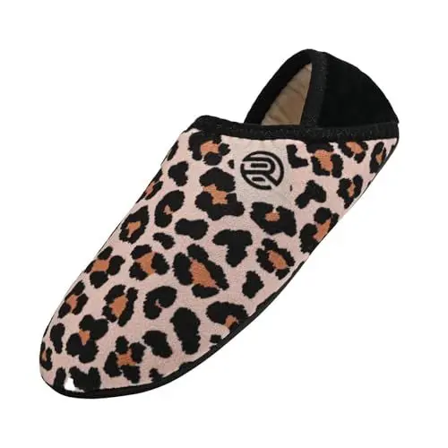 Produktbild: Hausschuhe Damen Winter Plüsch Soft Baumwolle Slippers Warm Pantoletten Hausschuhe rutschfeste Filzpantoffeln Winter Bequem Schlappen Frauen Flauschige Pantoffeln