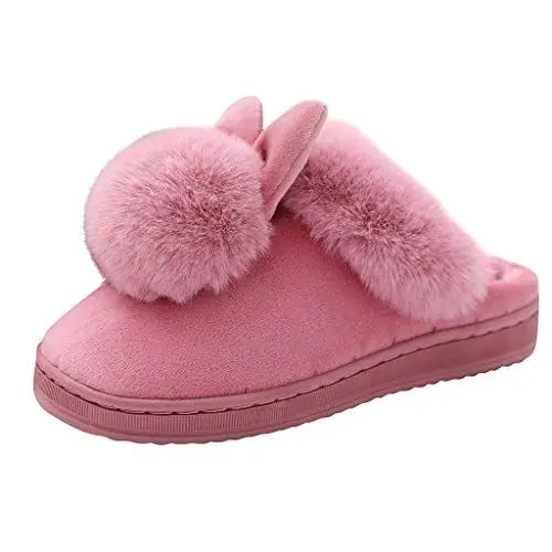 Produktbild: Hausschuhe Fell Herren Hausschuhe Fell Herren 43 Women 's Inning Winter Kaninchen Komfort Schuh Fellohren Schuhe Hausschuhe weicher Frauen-Hausschuh Hausschuhe Fell Herren Hausschuhe Fell (Red, 38-39)