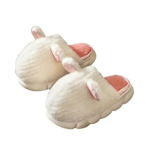 Produktbild: Hausschuhe Plüsch Schuhe Hausschuhe Beige Damen (Warmes Upgrade) Warme Hausschuhe für Damen, weich und bequem, wärmen Ihre Füße im Winter. Hausschuhe Plüsch Schuhe Hausschuhe Beige Damen (White, 40)