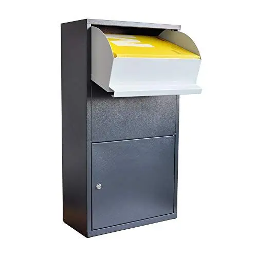 Produktbild: Haussmann Paketbriefkasten, Paketbox, Paletkasten, Briefkasten, Postbox, XXL Briefkasten, Kontaktlose Zustellung für Pakete, Briefe, etc, mit Zylinderschloss, 4 Schlüssel, Sicherheitsklappe