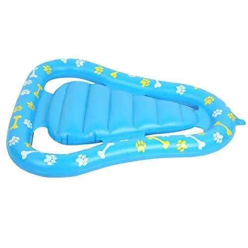 Produktbild: Haustier Floating Row PVC verdicken Sommer Hundepool Float Blasable Floß Haustiere Wasserspaß Werkzeuge langlebiger sicherer Schwimmhilfe für Hunde aus 0,35 mm PVC -Materialgröße