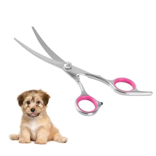 Produktbild: Haustier Hundepflege Schere,Hochleistungs Titan Beschichtetes Edelstahl Hundesalon Trimmer Ausdünnung/Gerade/Gebogene Schere