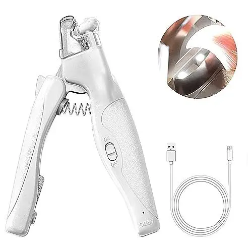 Produktbild: Haustier Nagelknipser mit LED-Licht, hunde krallenschere Krallenschneider, Nagelfeile Krallenpflege für Mittlere & Kleine Hunde und Katzen, Professionelle Nagelschneider Scharfe Klinge Sicheres