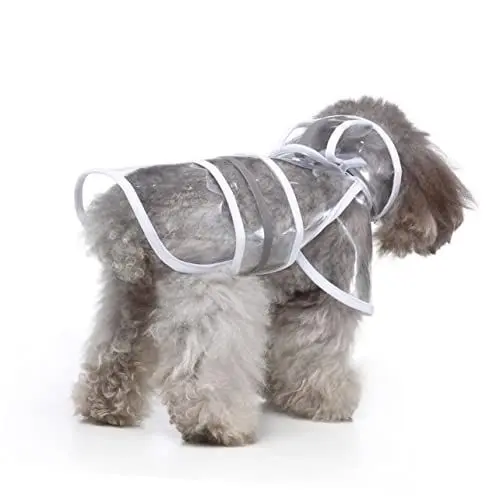 Produktbild: EXHUMKY Haustier Hund Regen Jacke Reflektierende Sicherheits Streifen Komfortable Elastische Hut/mittelgroße Hunde