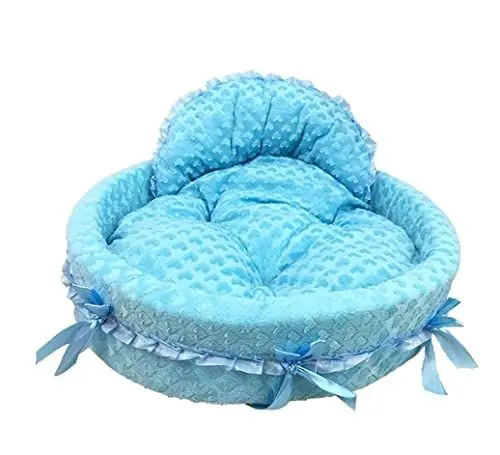 Produktbild: Hundebett Katzenbett Katzen Bett Luxus Hundehütte Prinzessin Bett Zwinger Nest Haustier Hund Haus Katzenbett Für Kleine Mittelgroße Hunde Haustierbett Sofa Hundesofa Teddy Haus Katzenkorb Hundematte (